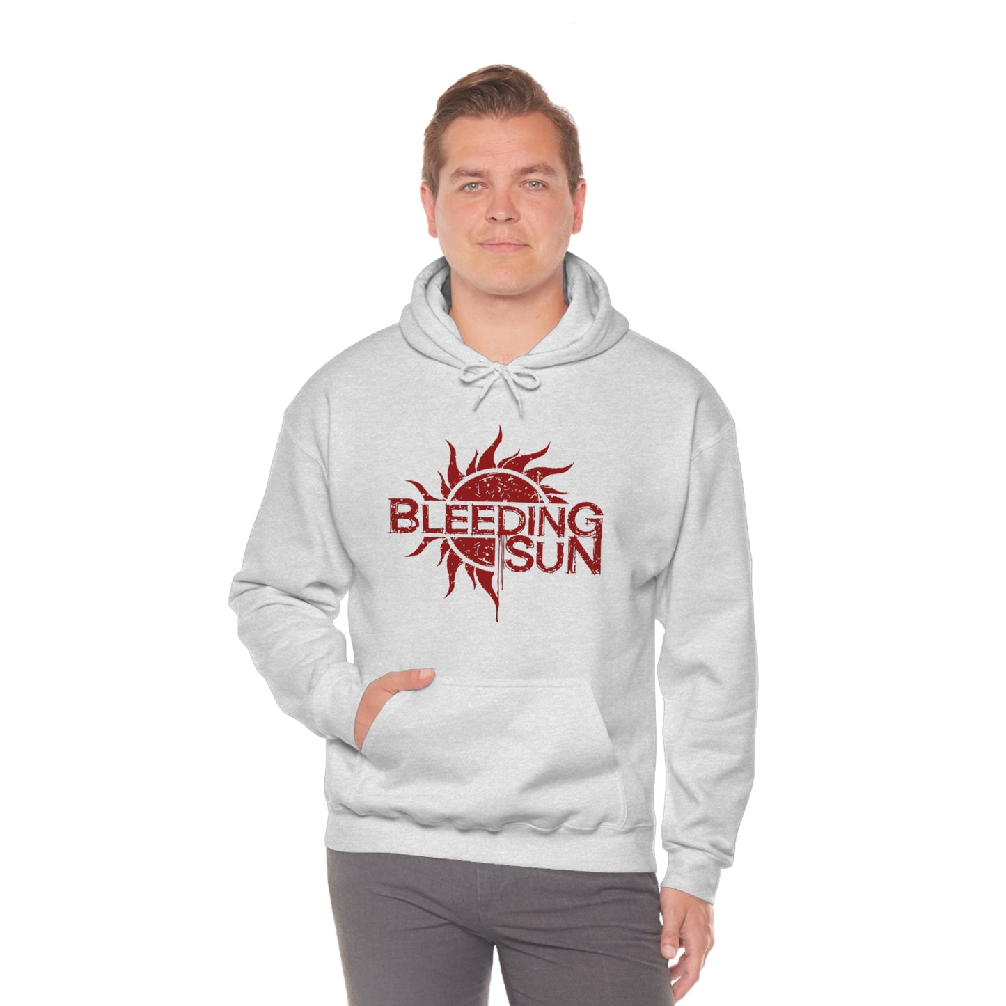 Bleeding Sun Red Logo Unisex Heavy Blend™ Hooded Sweatshirt