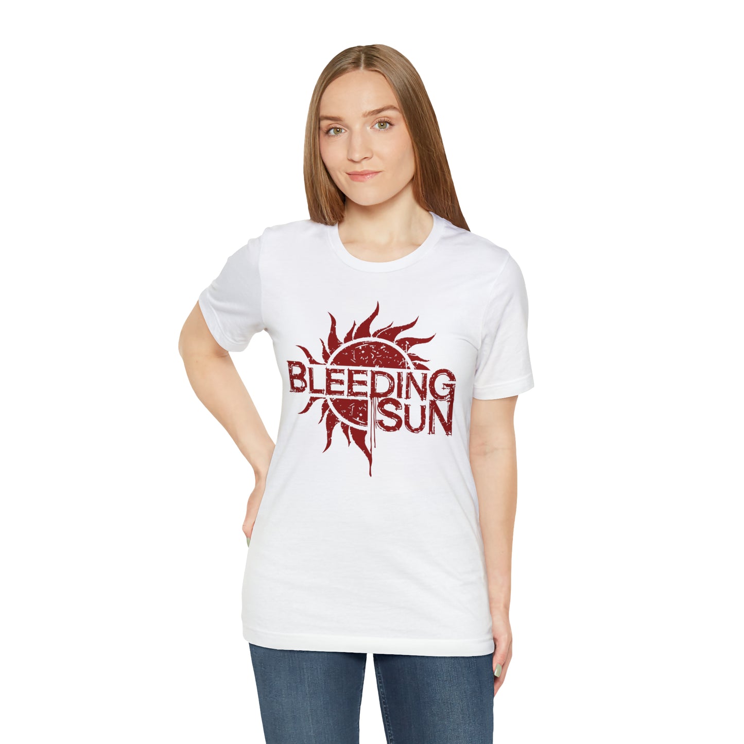 Bleeding Sun Red Logo Unisex Jersey Short Sleeve Tee