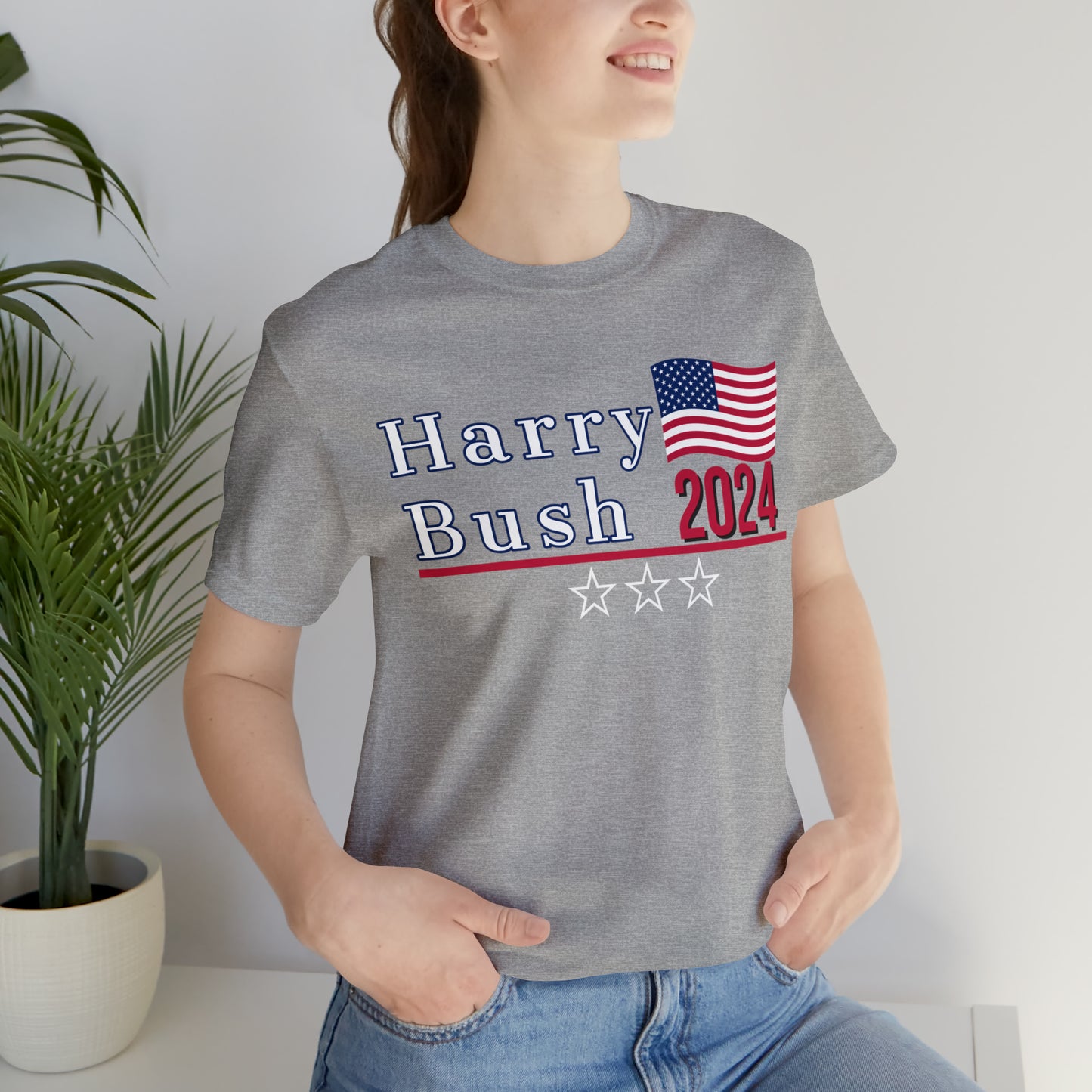 Harry Bush Presidential Pun Unisex Jersey Short Sleeve Tee