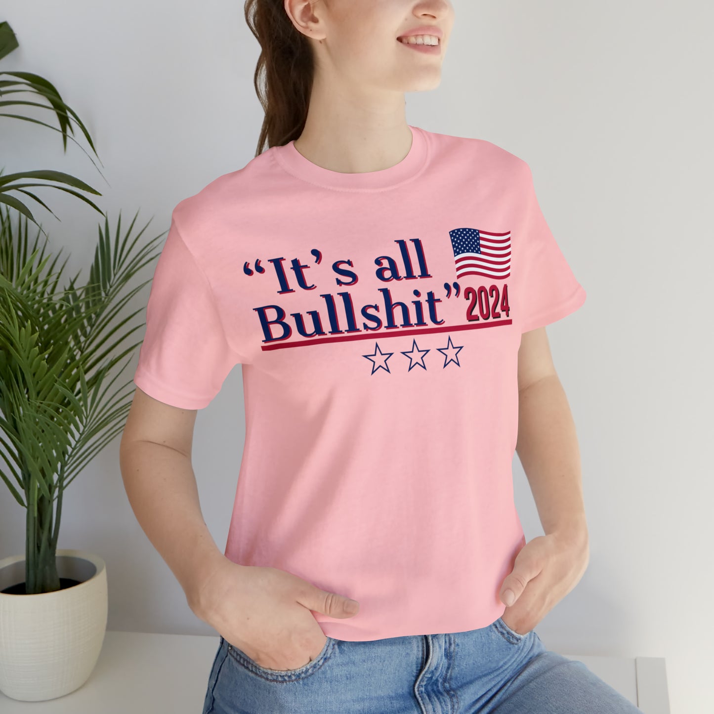 It’s All BS Presidential Pun Unisex Jersey Short Sleeve Tee