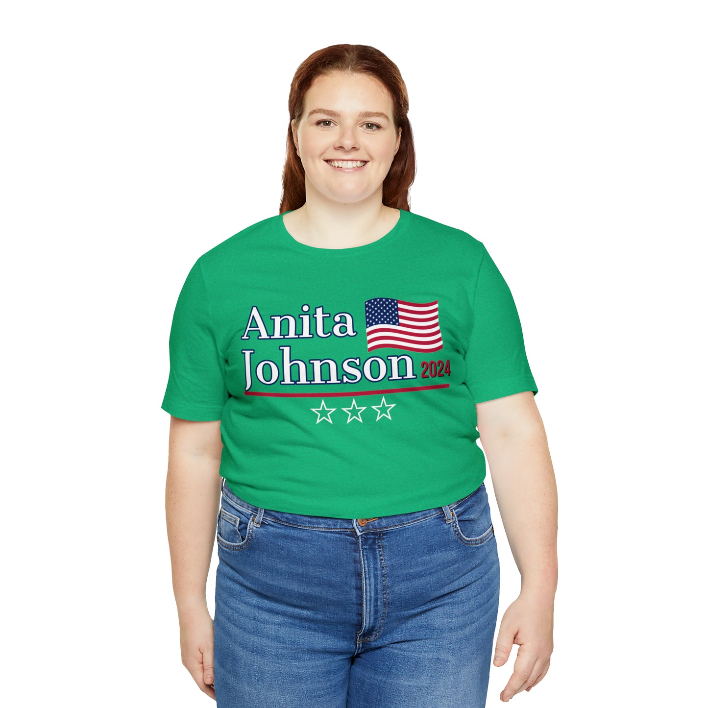 Anita Johnson Presidential Pun Unisex Jersey Short Sleeve Tee