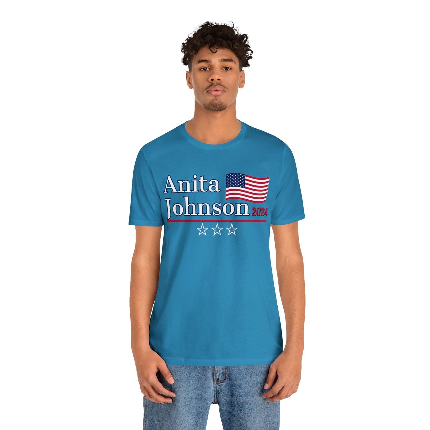 Anita Johnson Presidential Pun Unisex Jersey Short Sleeve Tee