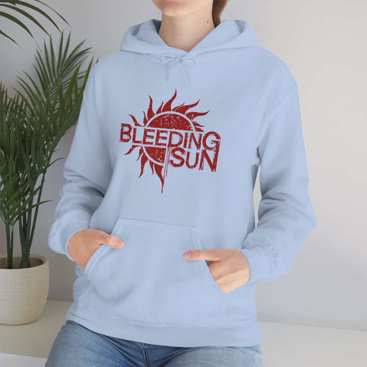 Bleeding Sun Red Logo Unisex Heavy Blend™ Hooded Sweatshirt