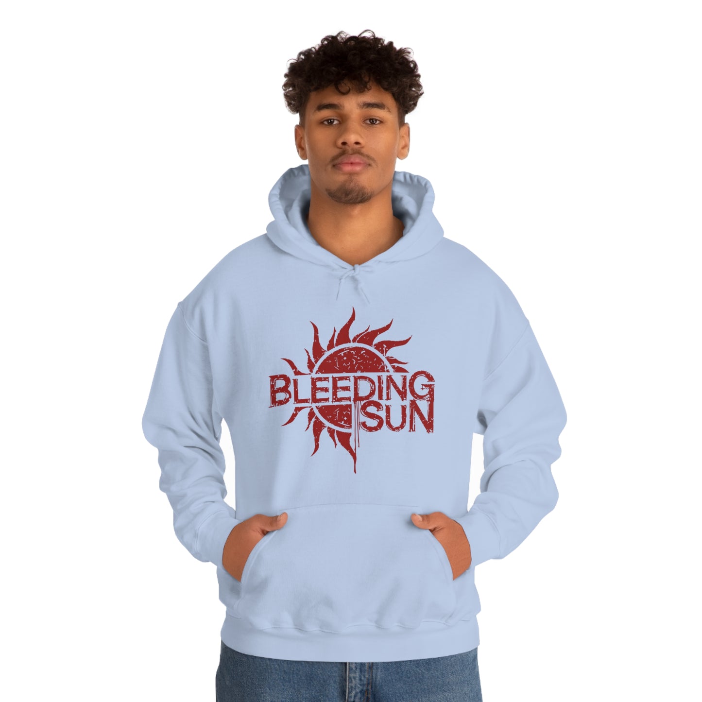 Bleeding Sun Red Logo Unisex Heavy Blend™ Hooded Sweatshirt