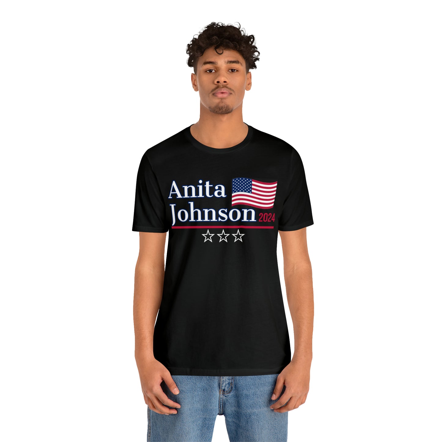 Anita Johnson Presidential Pun Unisex Jersey Short Sleeve Tee