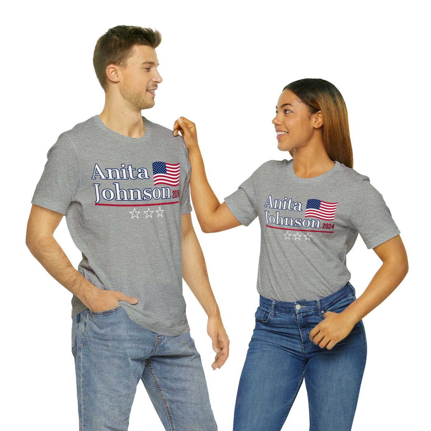 Anita Johnson Presidential Pun Unisex Jersey Short Sleeve Tee