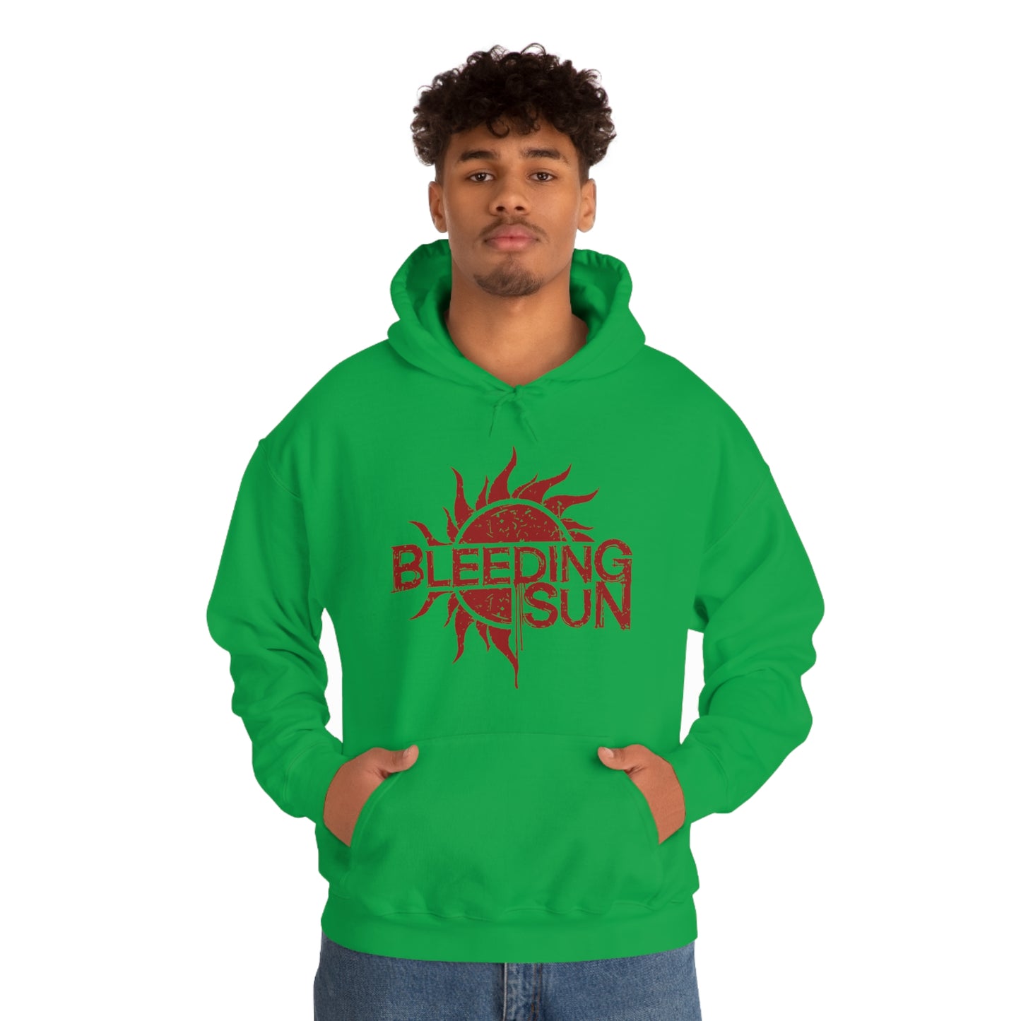 Bleeding Sun Red Logo Unisex Heavy Blend™ Hooded Sweatshirt