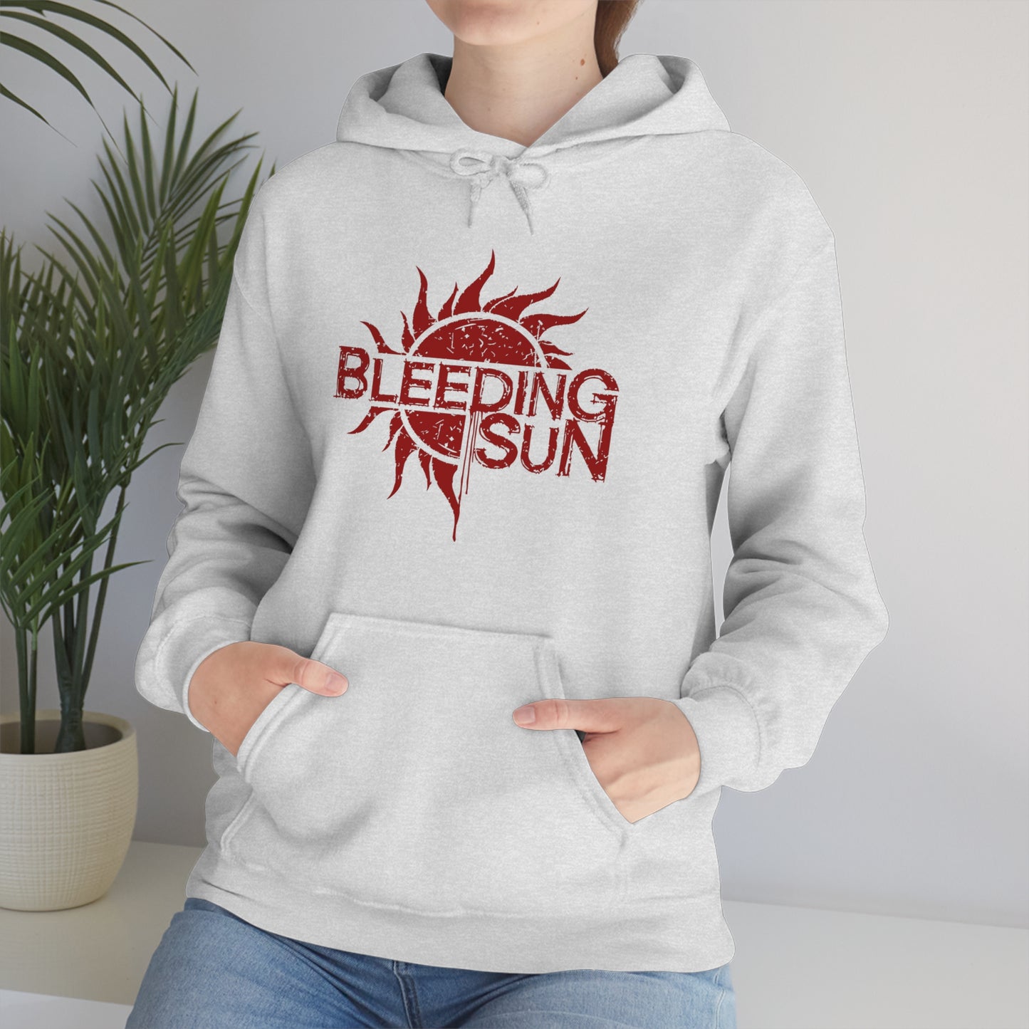 Bleeding Sun Red Logo Unisex Heavy Blend™ Hooded Sweatshirt