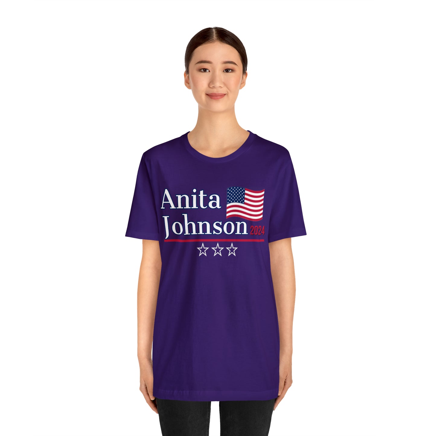 Anita Johnson Presidential Pun Unisex Jersey Short Sleeve Tee