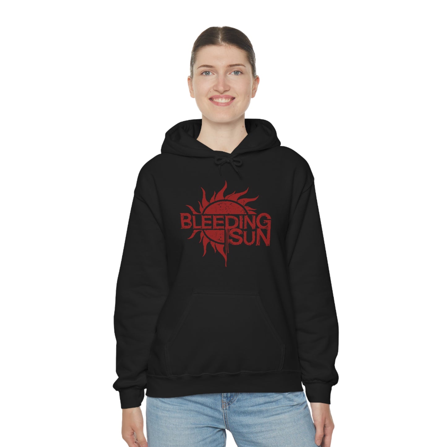 Bleeding Sun Red Logo Unisex Heavy Blend™ Hooded Sweatshirt