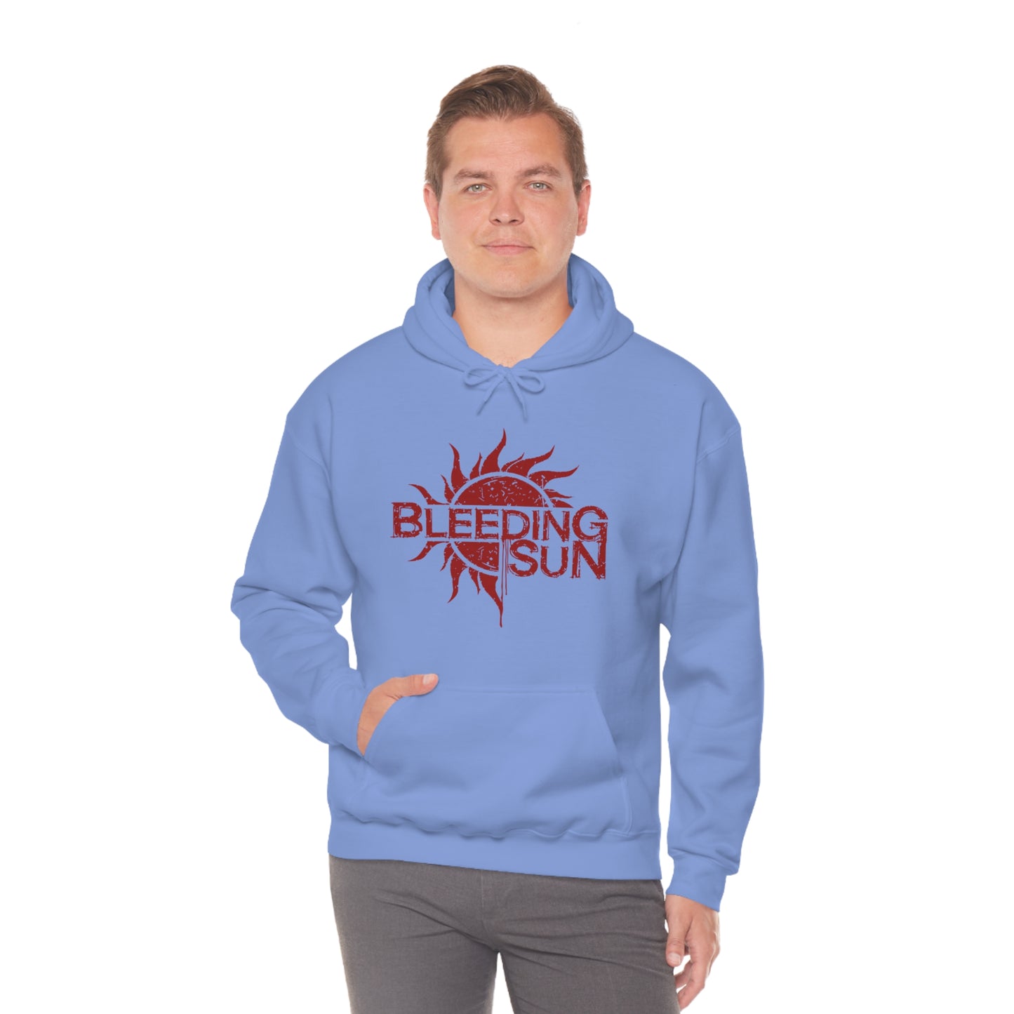 Bleeding Sun Red Logo Unisex Heavy Blend™ Hooded Sweatshirt