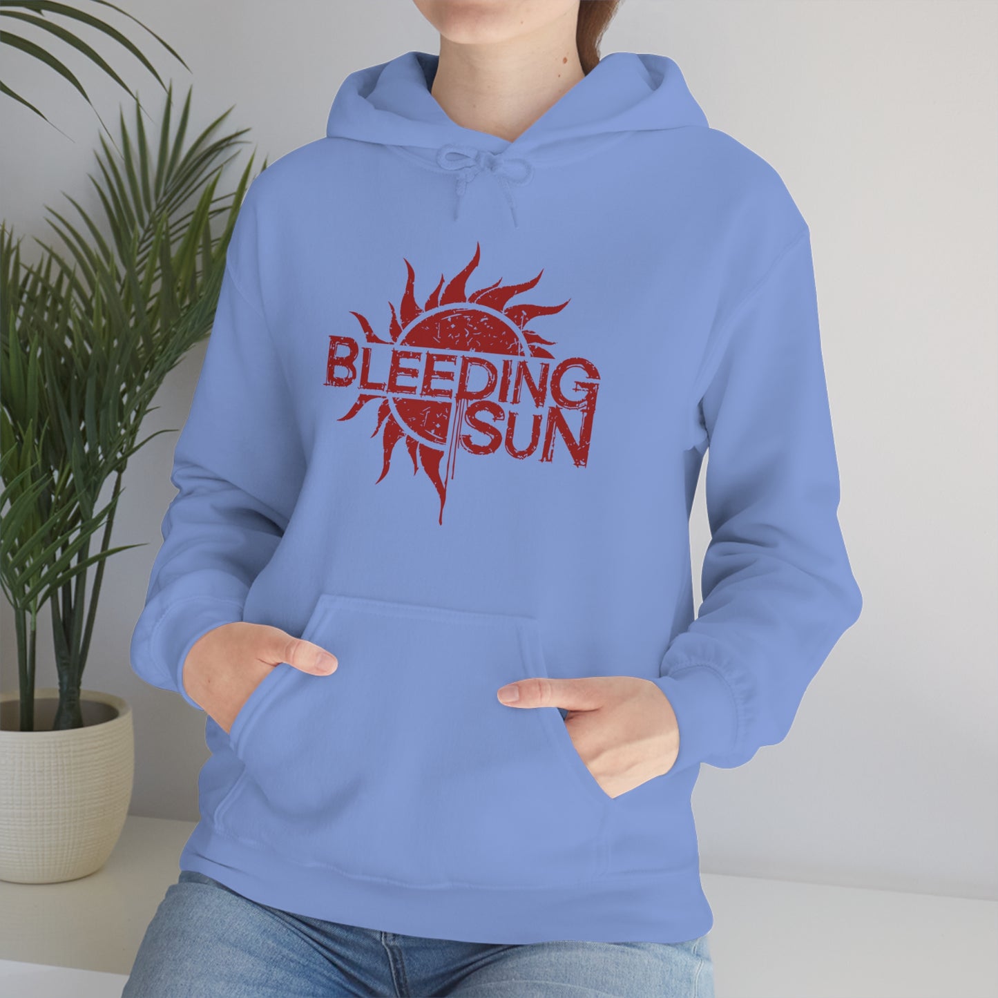 Bleeding Sun Red Logo Unisex Heavy Blend™ Hooded Sweatshirt