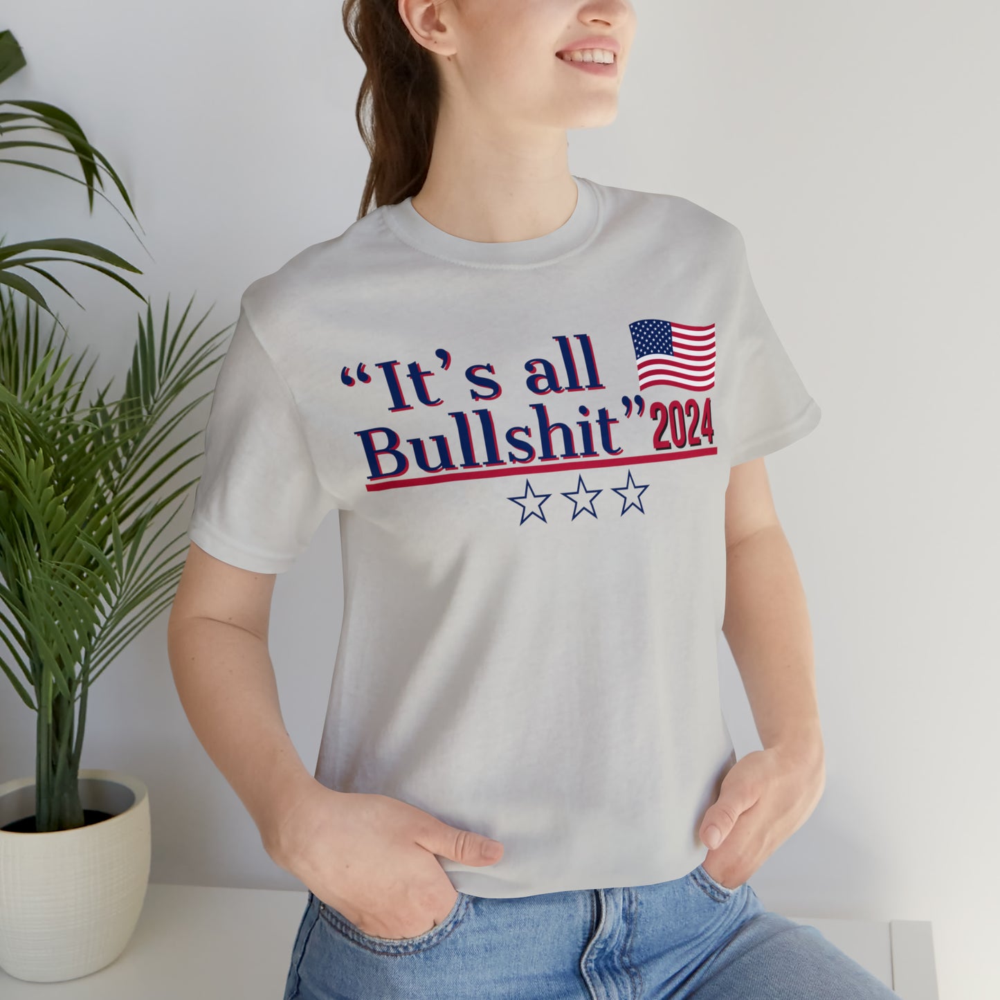 It’s All BS Presidential Pun Unisex Jersey Short Sleeve Tee