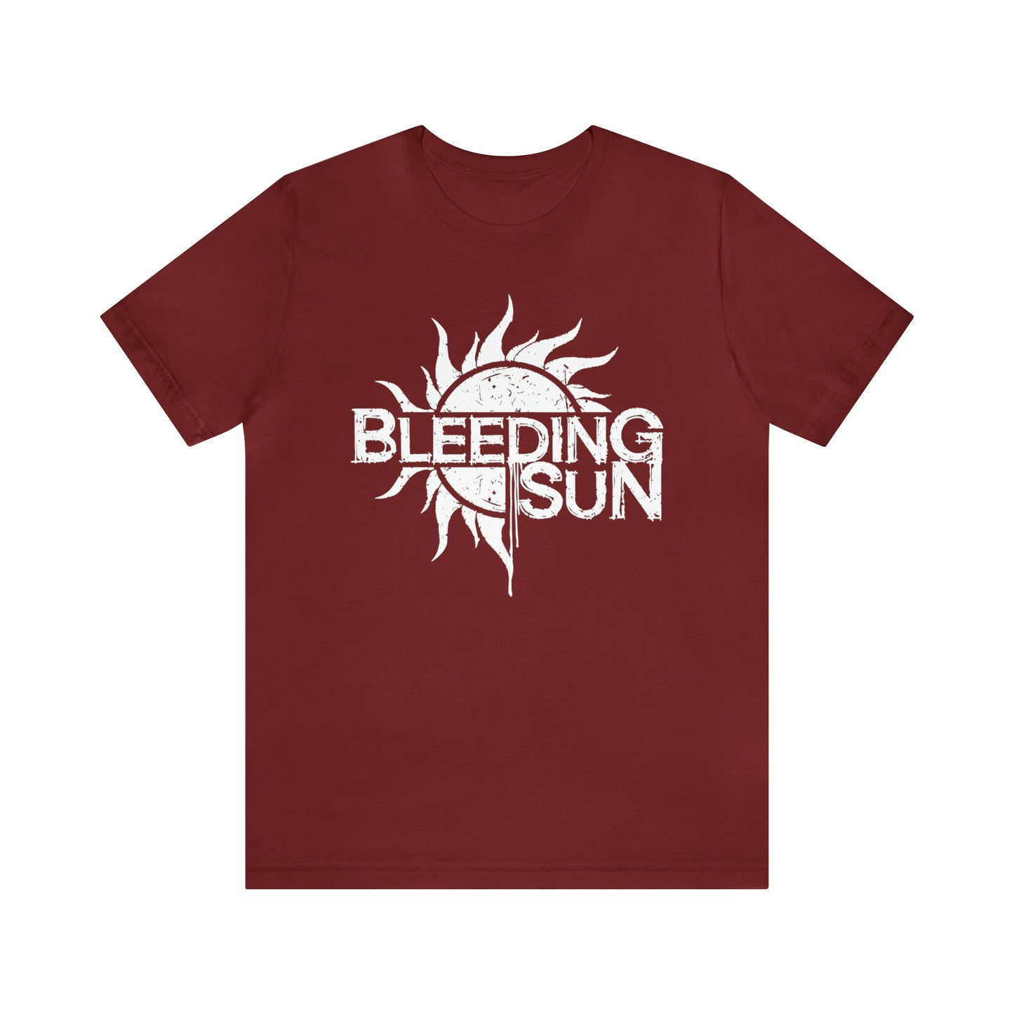 Bleeding Sun White Logo Unisex Jersey Short Sleeve Tee