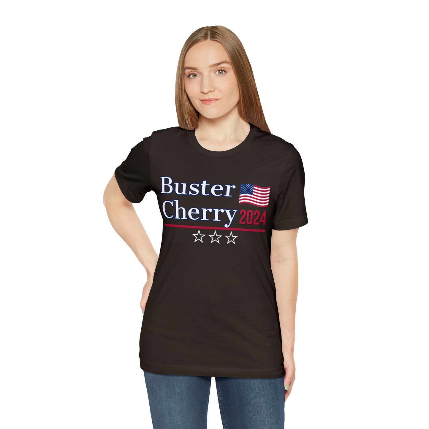 Buster Cherry Presidential Pun Unisex Jersey Short Sleeve Tee