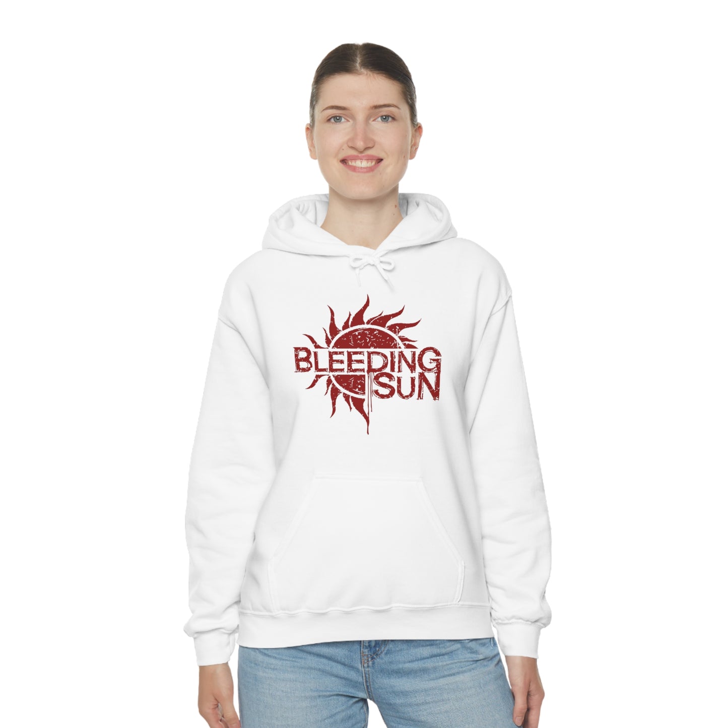 Bleeding Sun Red Logo Unisex Heavy Blend™ Hooded Sweatshirt