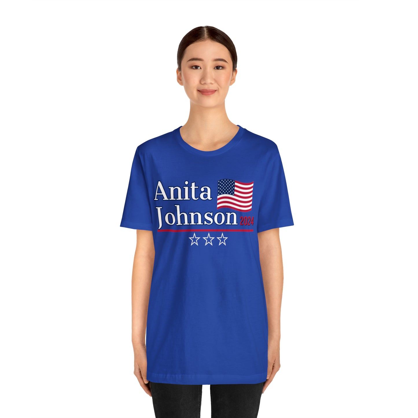 Anita Johnson Presidential Pun Unisex Jersey Short Sleeve Tee