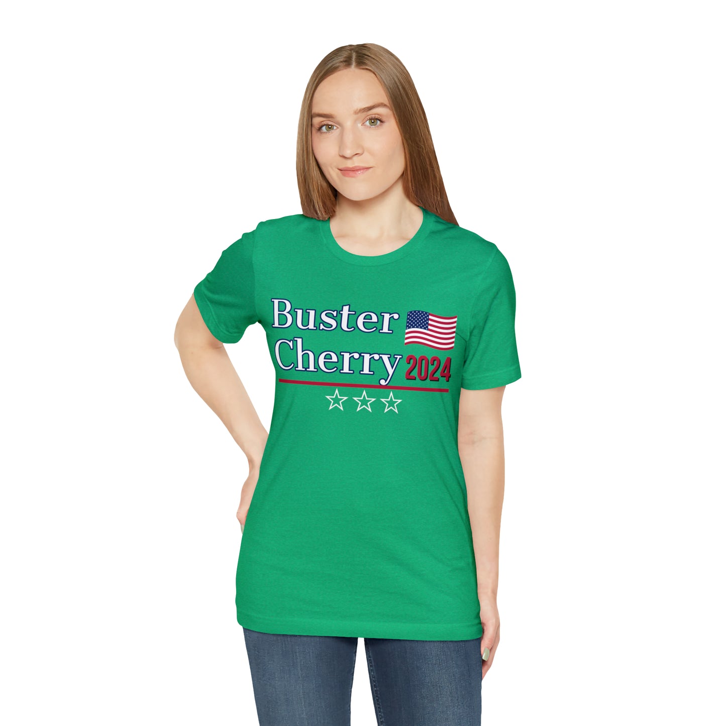 Buster Cherry Presidential Pun Unisex Jersey Short Sleeve Tee