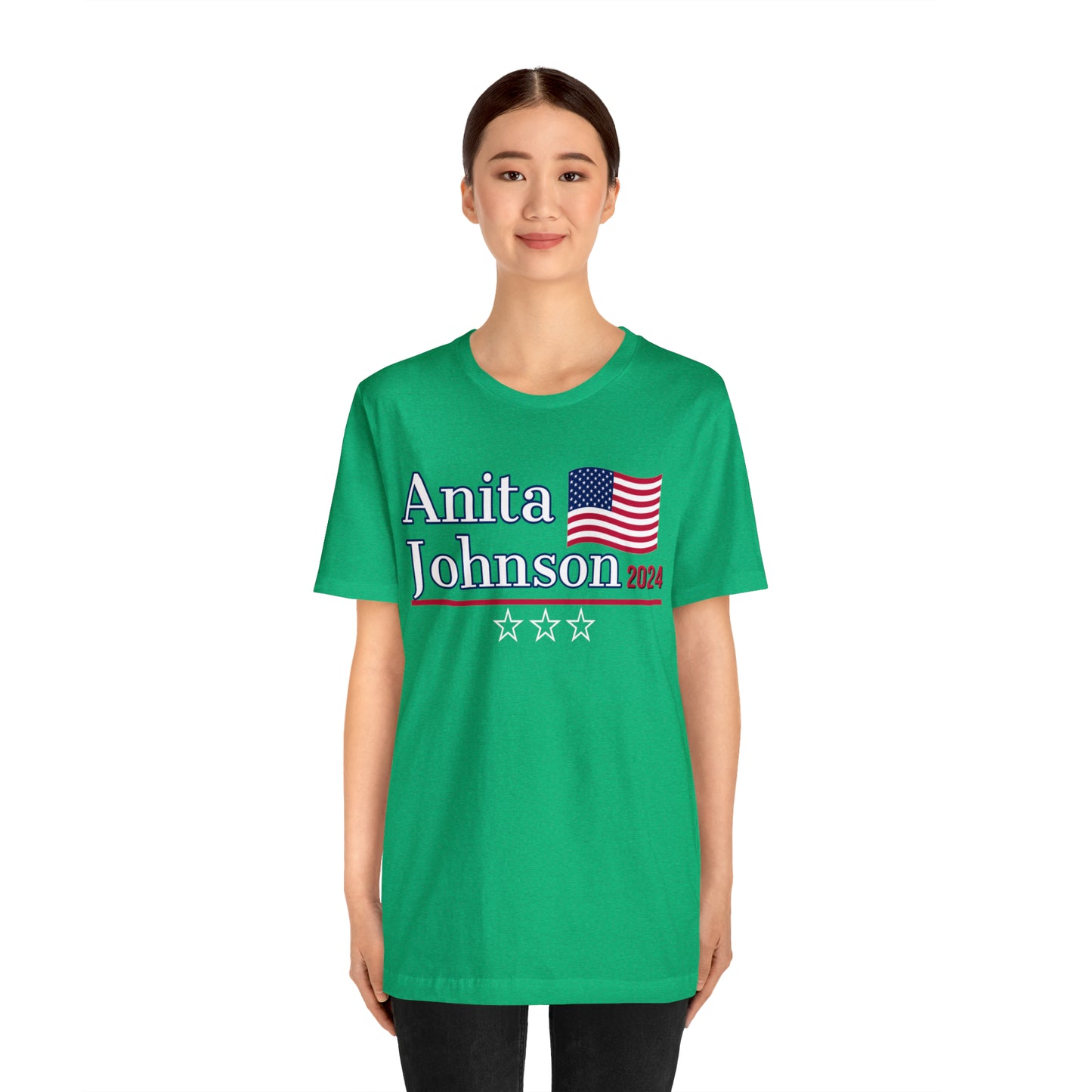 Anita Johnson Presidential Pun Unisex Jersey Short Sleeve Tee