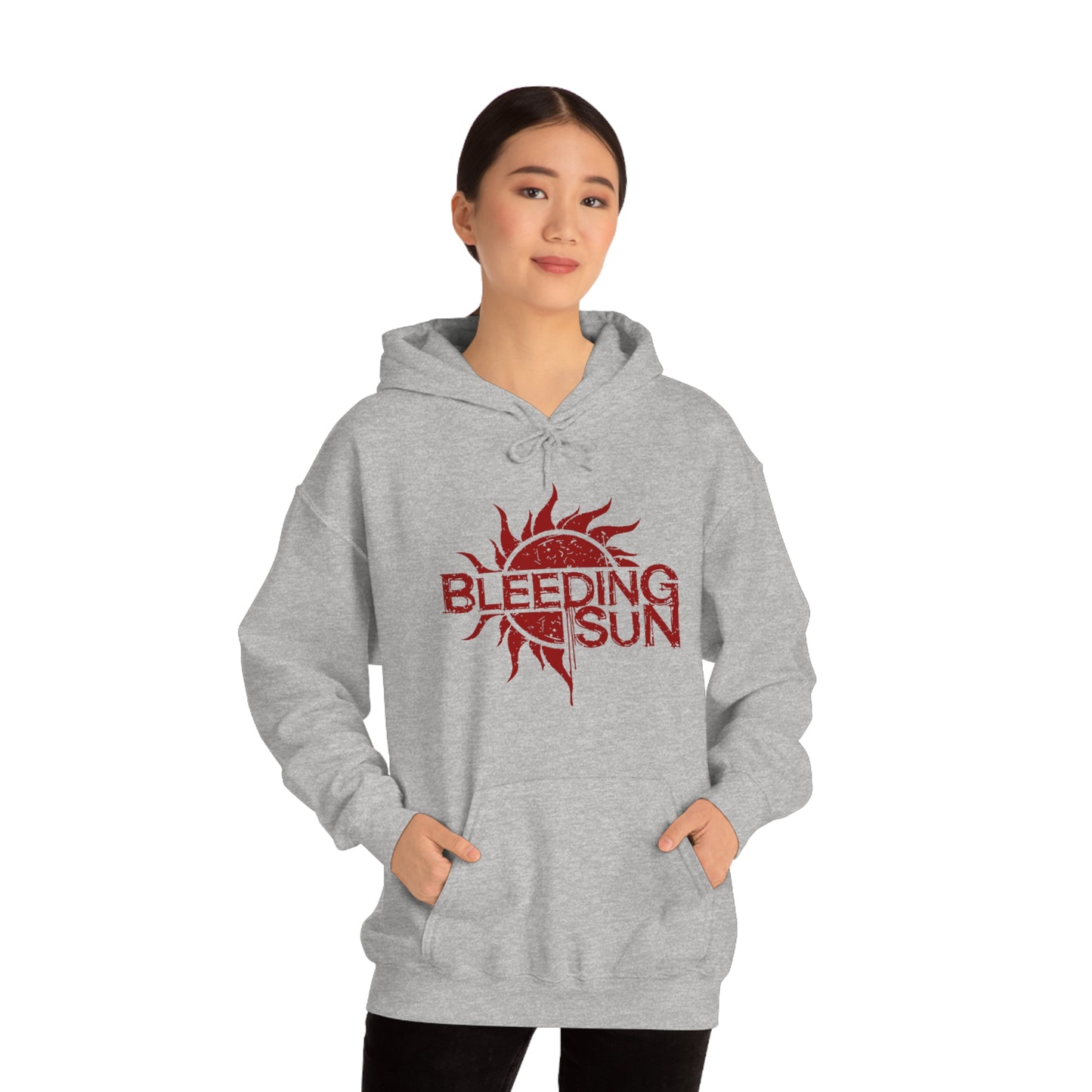 Bleeding Sun Red Logo Unisex Heavy Blend™ Hooded Sweatshirt