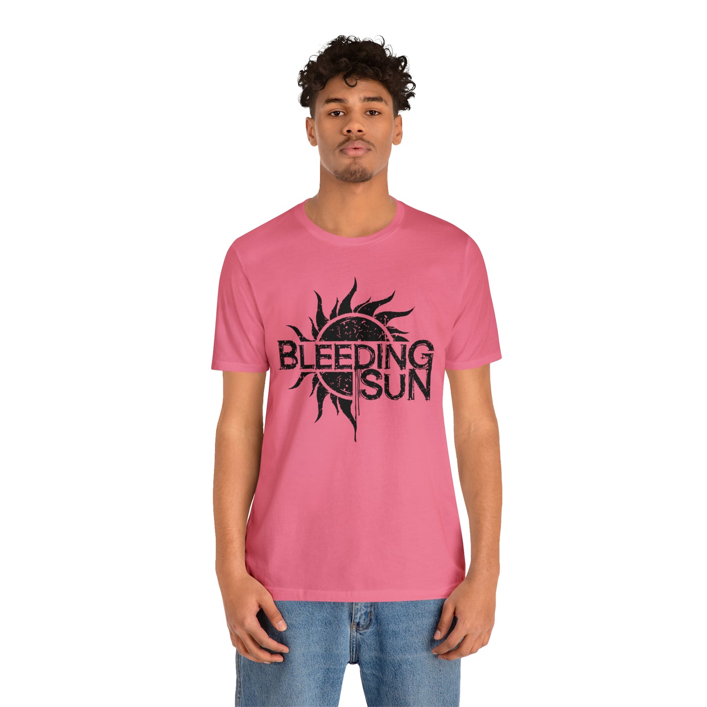 Bleeding Sun Black Lettering Unisex Jersey Short Sleeve Tee