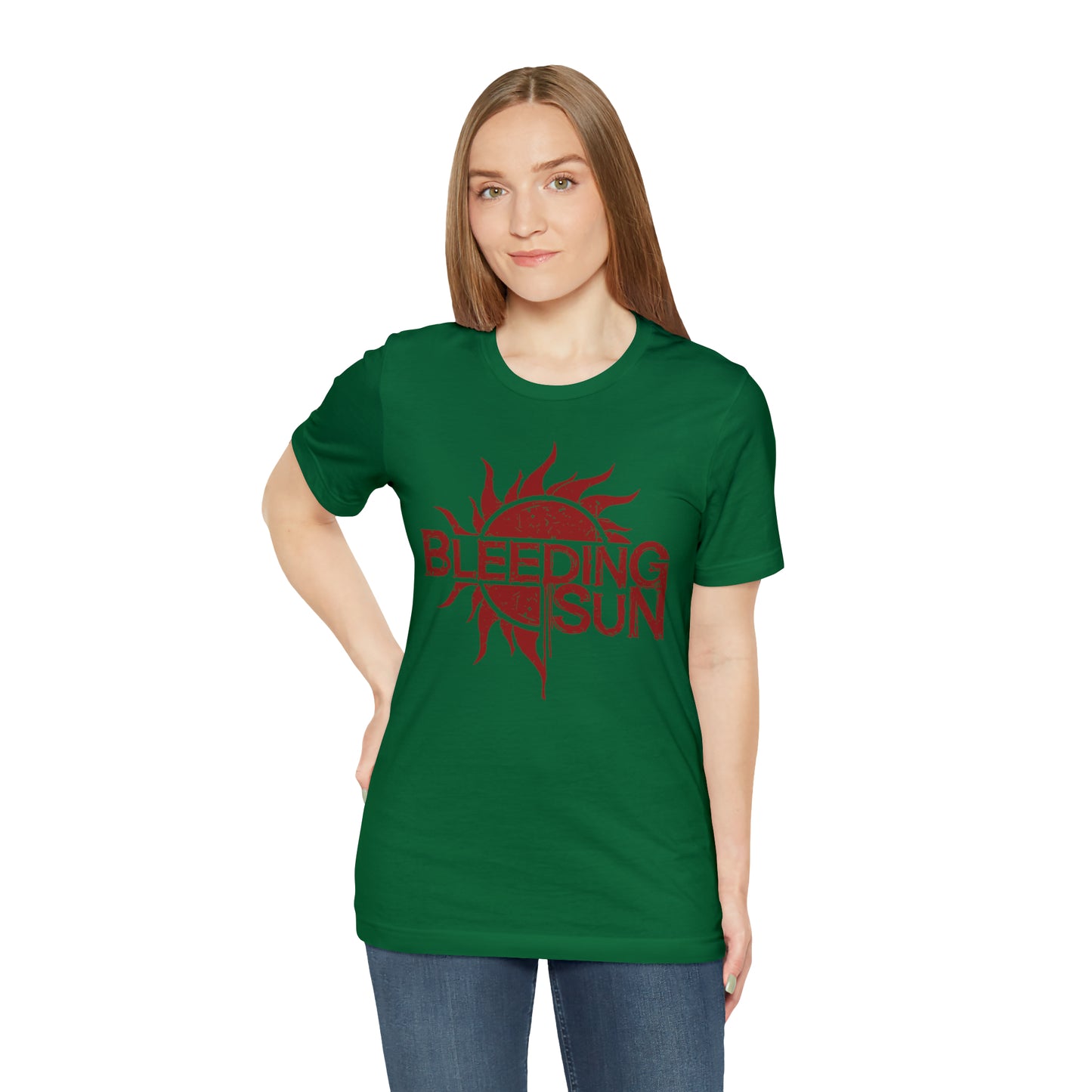 Bleeding Sun Red Logo Unisex Jersey Short Sleeve Tee