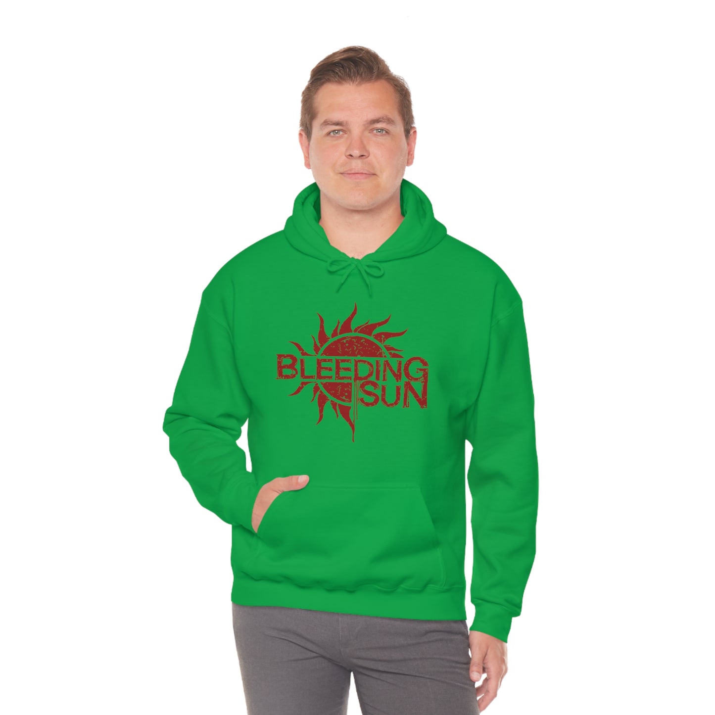 Bleeding Sun Red Logo Unisex Heavy Blend™ Hooded Sweatshirt