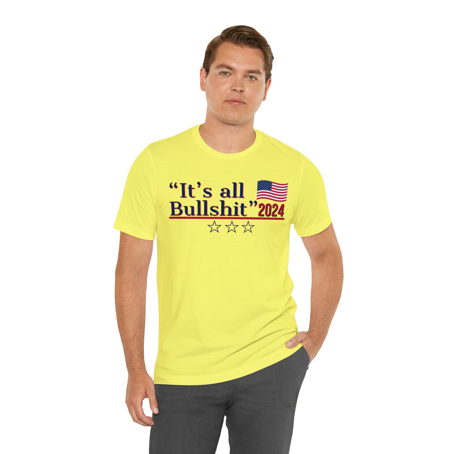 It’s All BS Presidential Pun Unisex Jersey Short Sleeve Tee