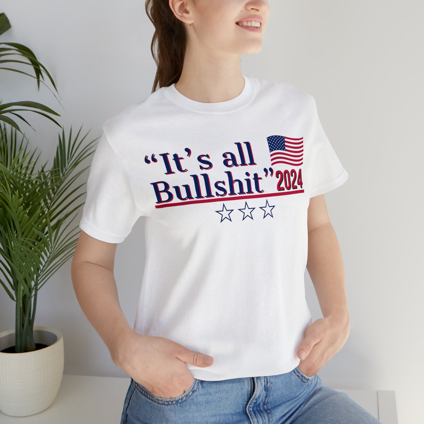 It’s All BS Presidential Pun Unisex Jersey Short Sleeve Tee