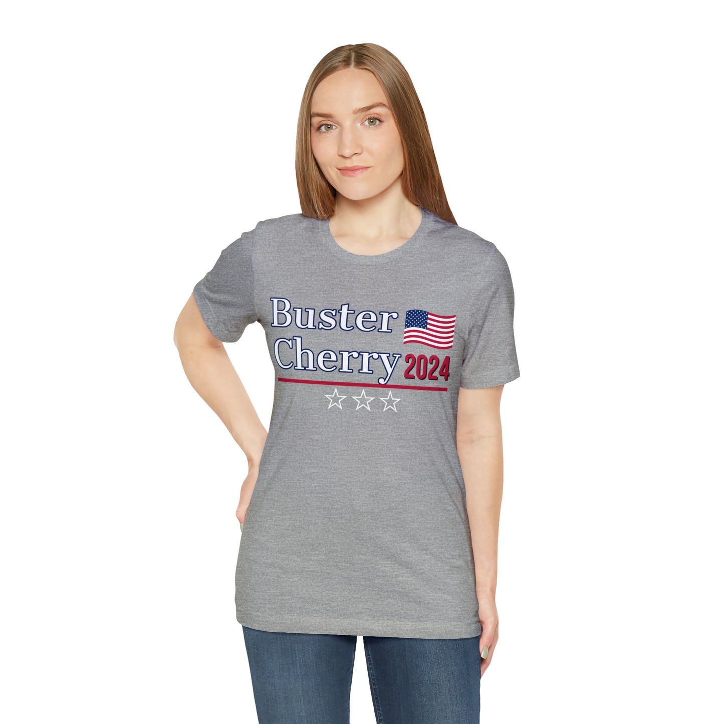 Buster Cherry Presidential Pun Unisex Jersey Short Sleeve Tee