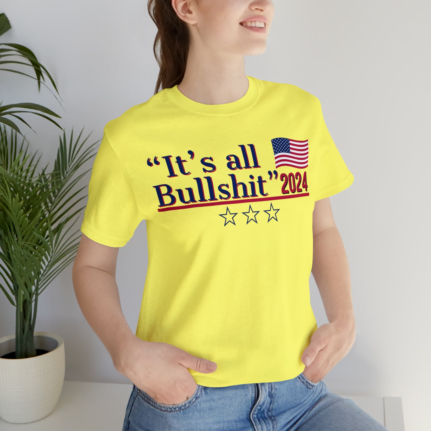 It’s All BS Presidential Pun Unisex Jersey Short Sleeve Tee