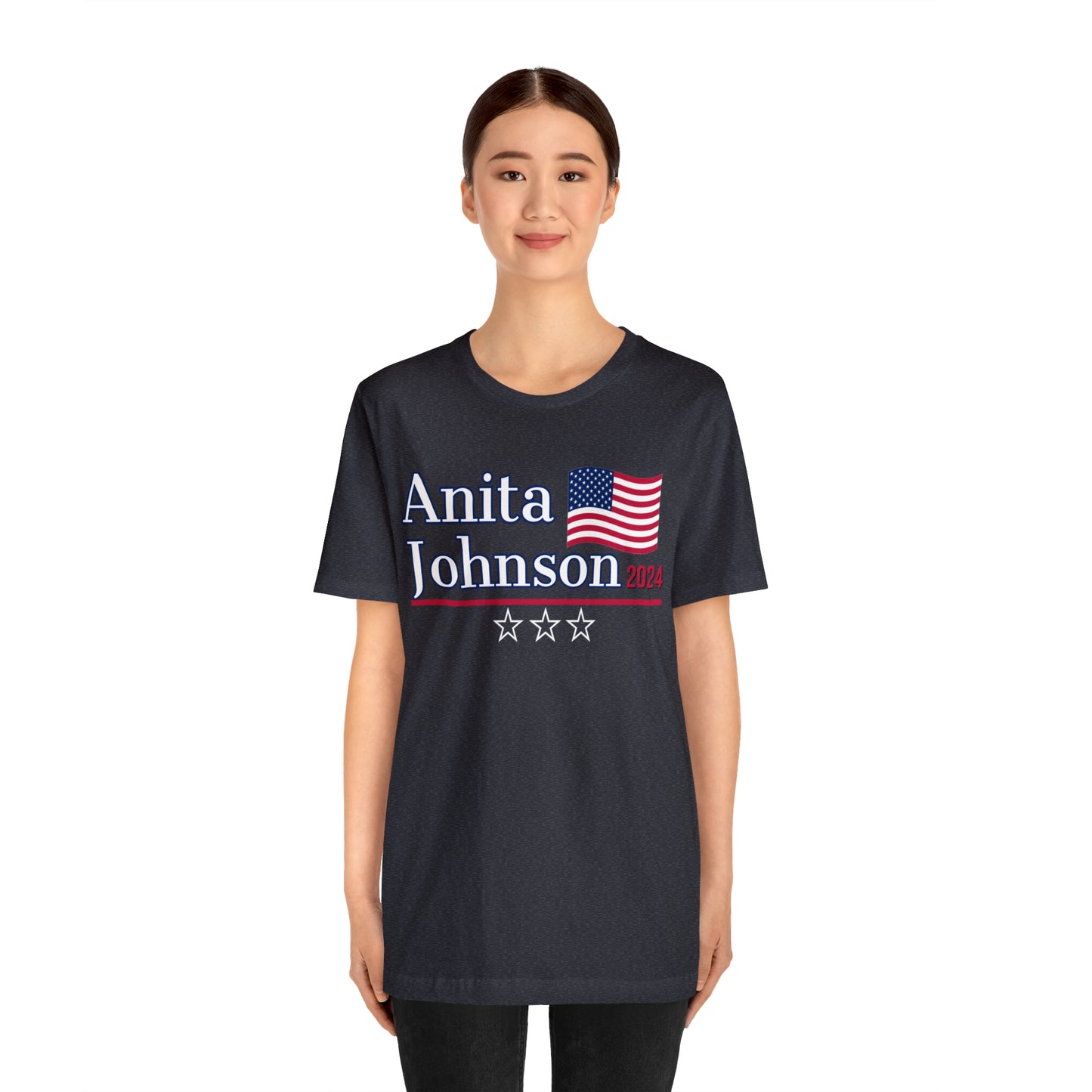 Anita Johnson Presidential Pun Unisex Jersey Short Sleeve Tee