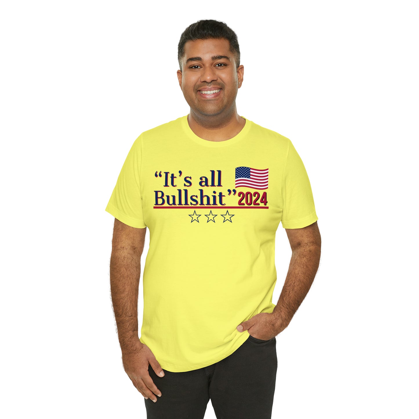 It’s All BS Presidential Pun Unisex Jersey Short Sleeve Tee