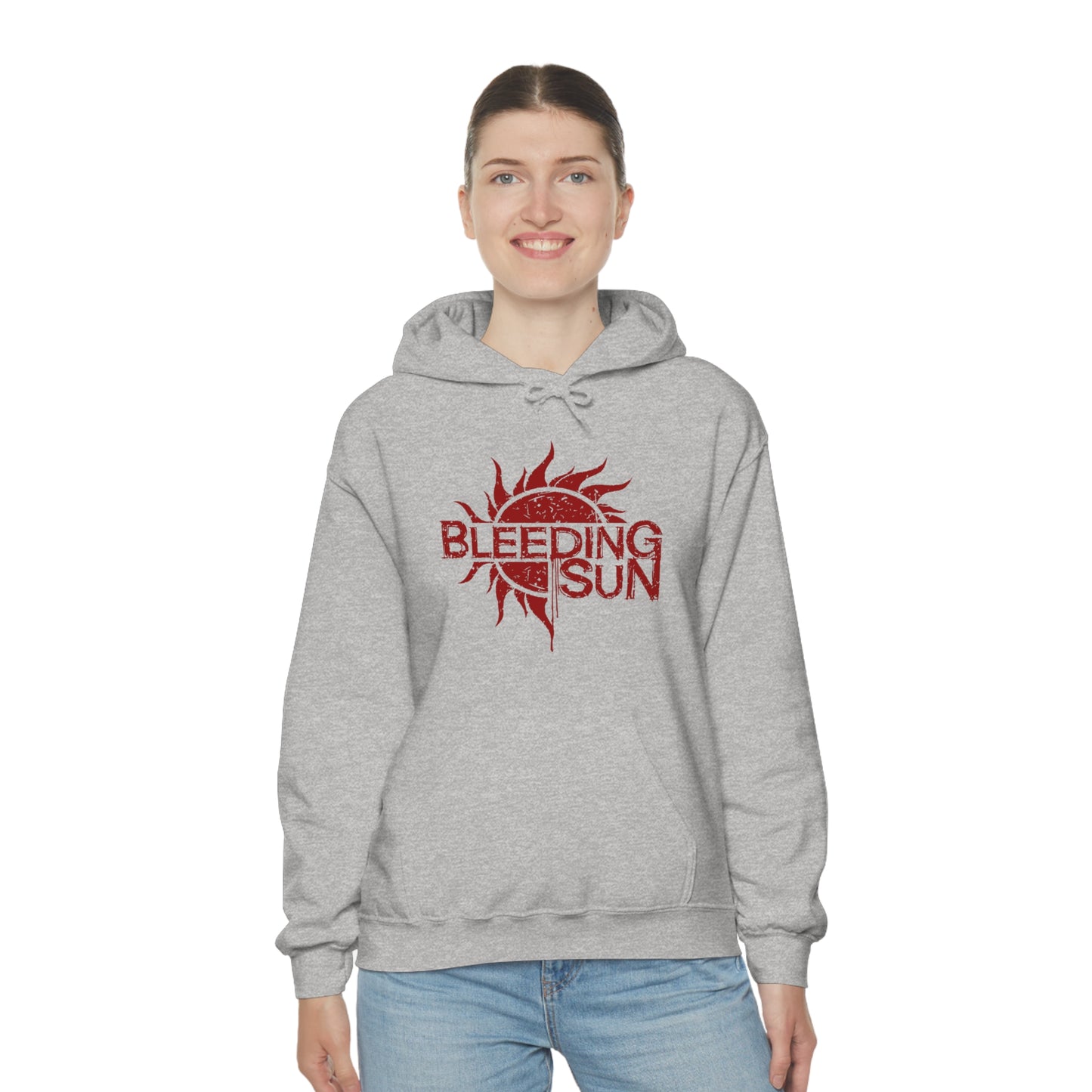 Bleeding Sun Red Logo Unisex Heavy Blend™ Hooded Sweatshirt