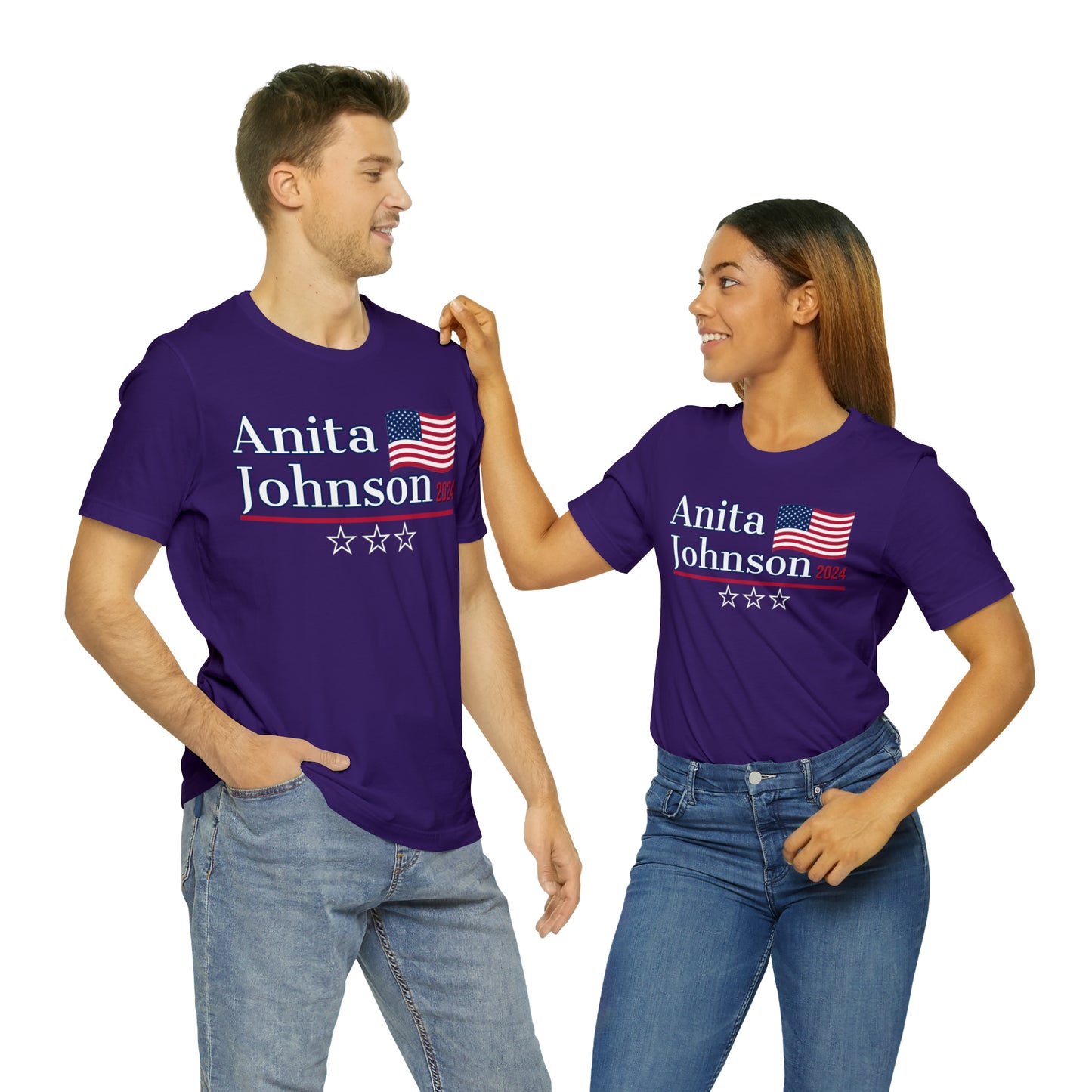 Anita Johnson Presidential Pun Unisex Jersey Short Sleeve Tee