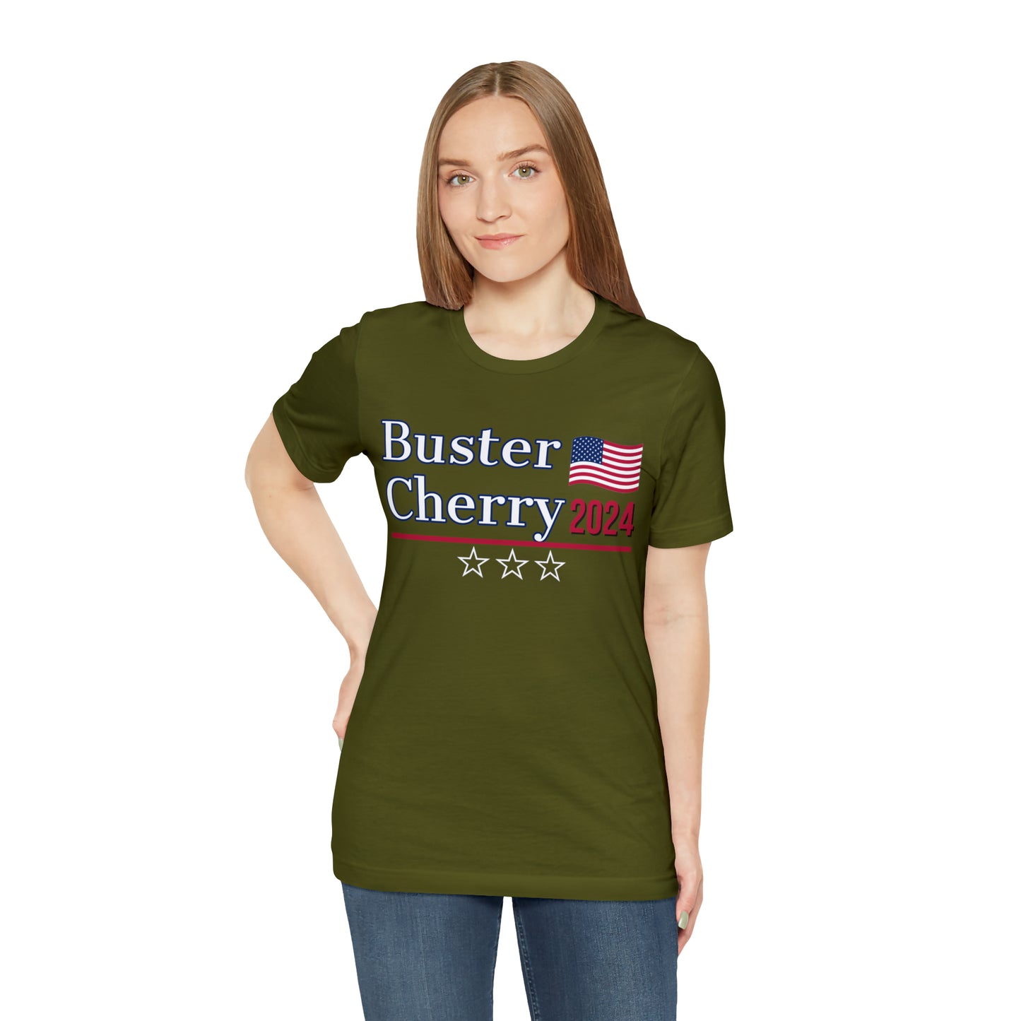 Buster Cherry Presidential Pun Unisex Jersey Short Sleeve Tee