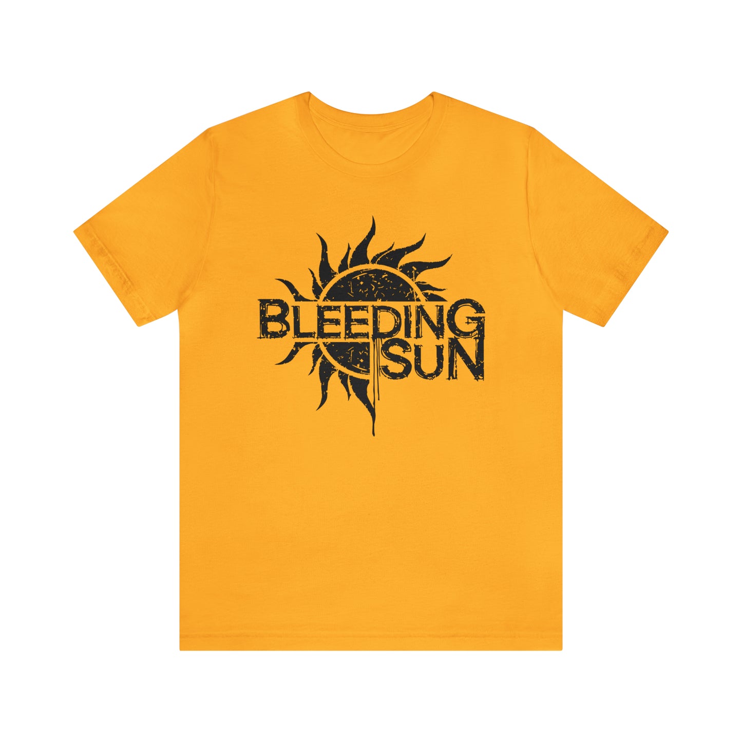 Bleeding Sun Black Lettering Unisex Jersey Short Sleeve Tee