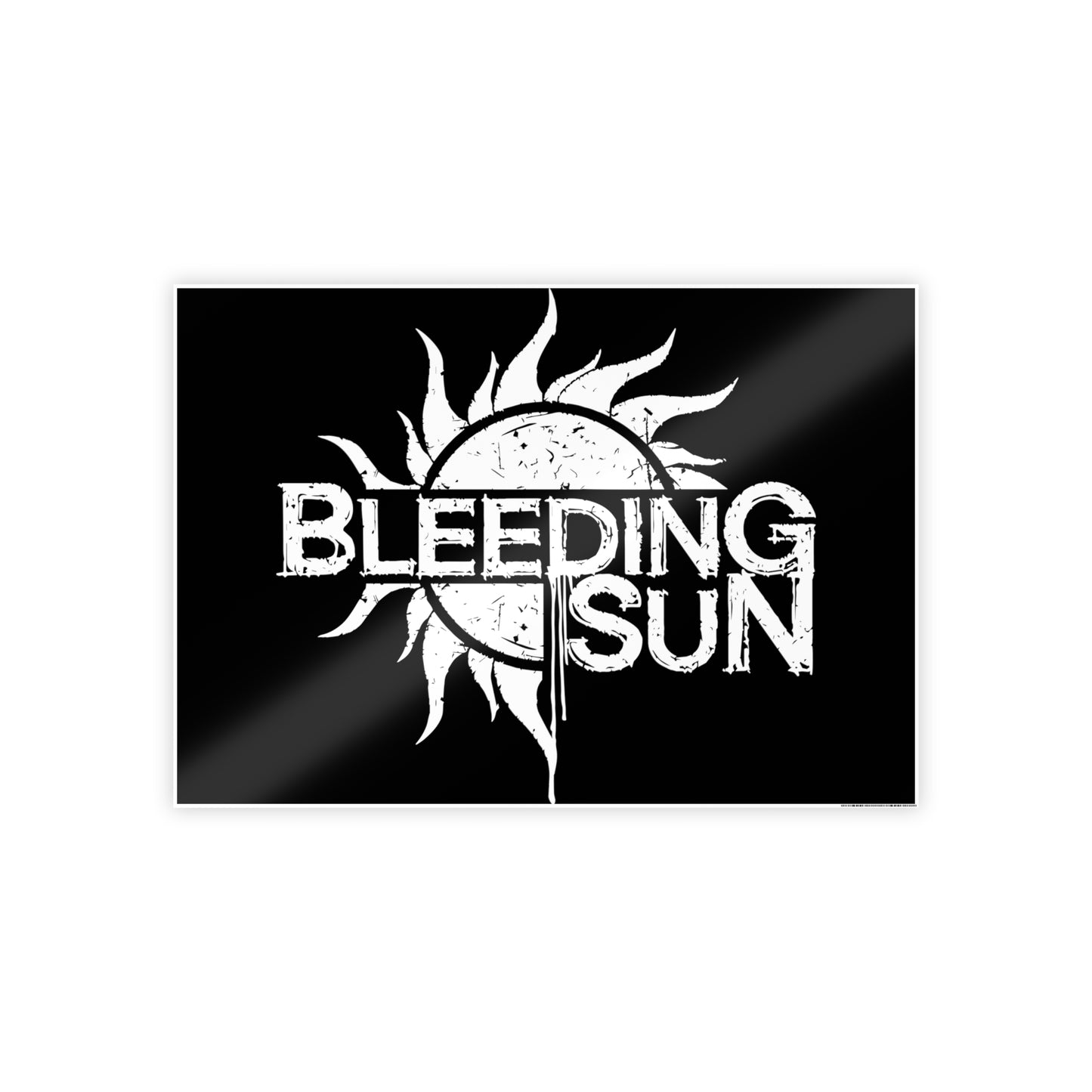 Bleeding Sun White Logo Gloss Poster