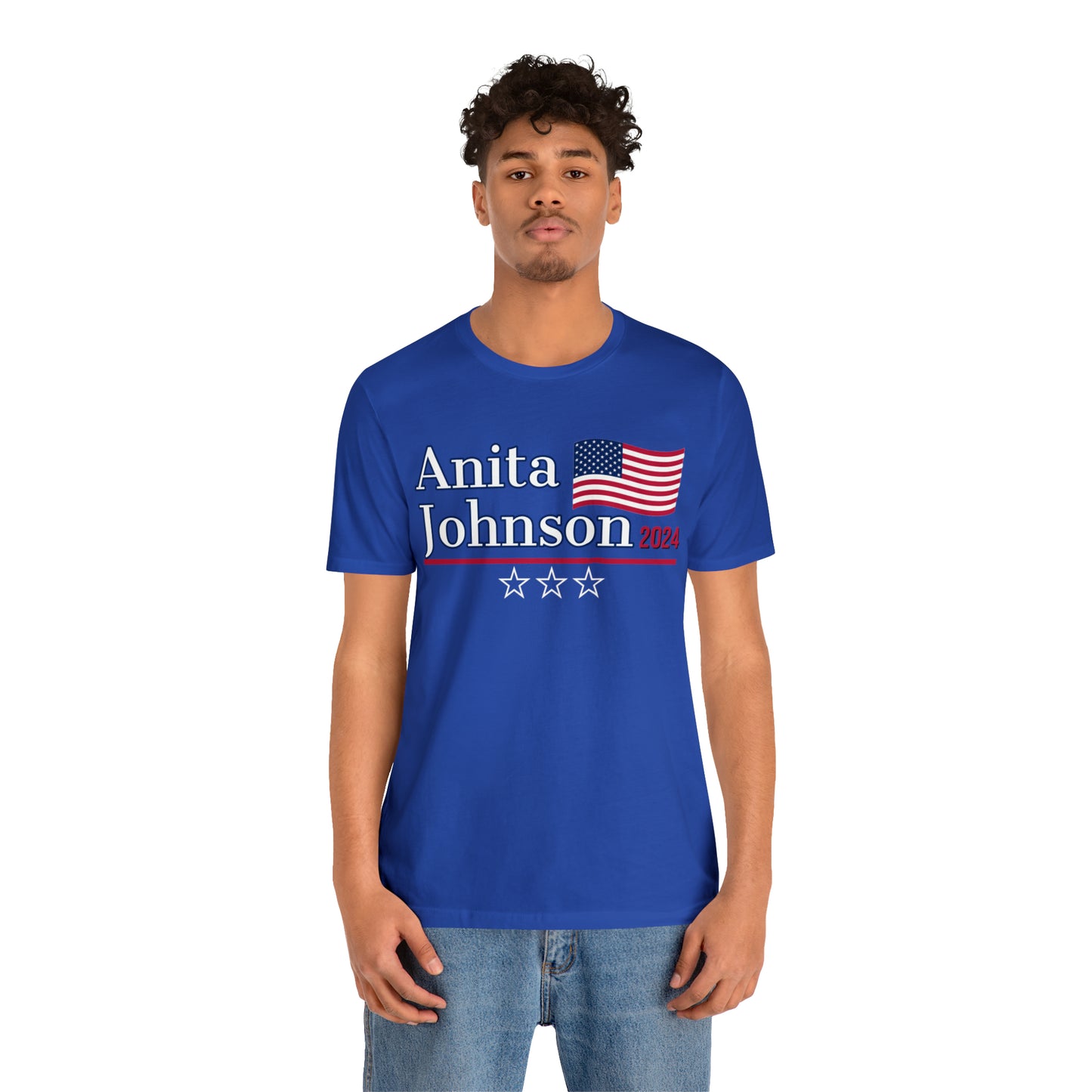Anita Johnson Presidential Pun Unisex Jersey Short Sleeve Tee