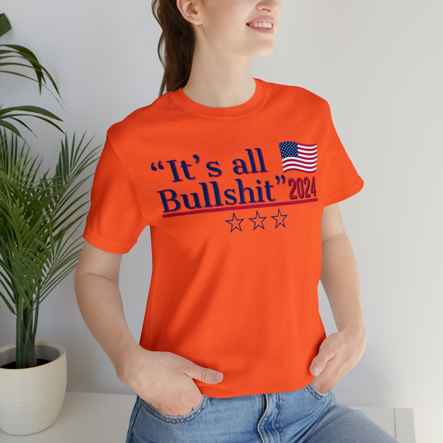 It’s All BS Presidential Pun Unisex Jersey Short Sleeve Tee