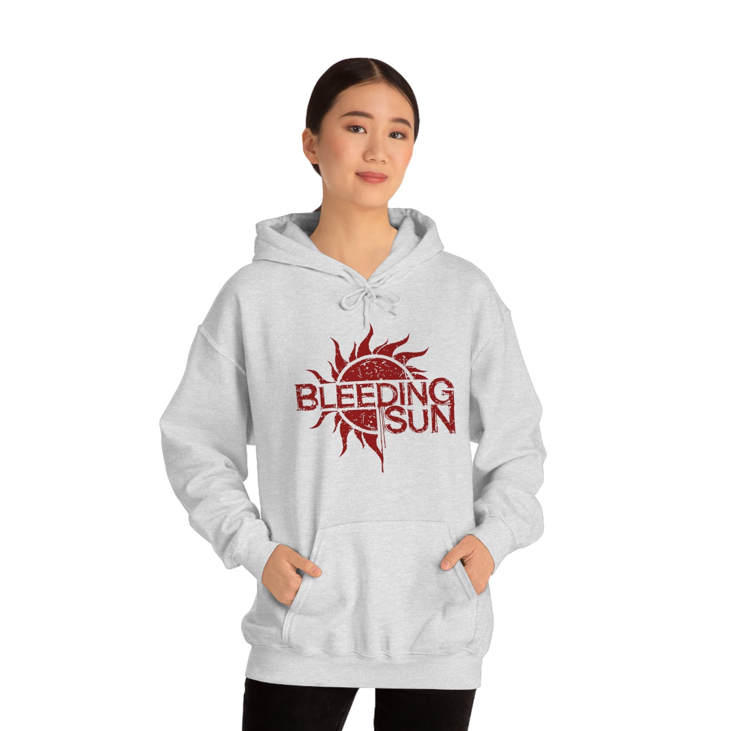 Bleeding Sun Red Logo Unisex Heavy Blend™ Hooded Sweatshirt