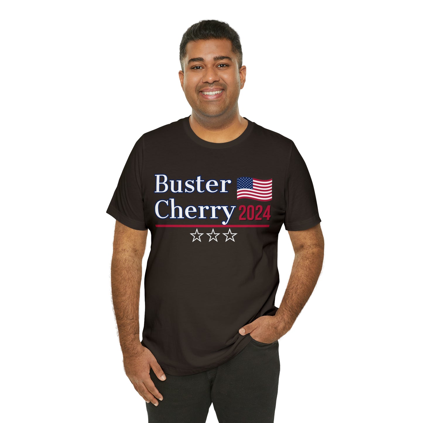 Buster Cherry Presidential Pun Unisex Jersey Short Sleeve Tee