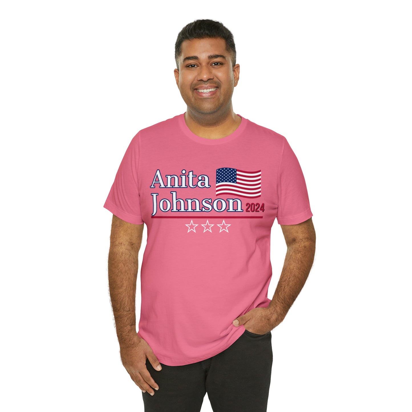 Anita Johnson Presidential Pun Unisex Jersey Short Sleeve Tee